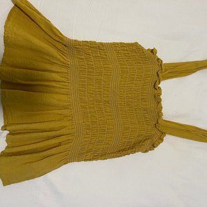 Mustard Ruffle Tank Top